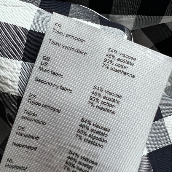 Maje rapri black and white gingham dress size 1 small - Picture 13 of 16